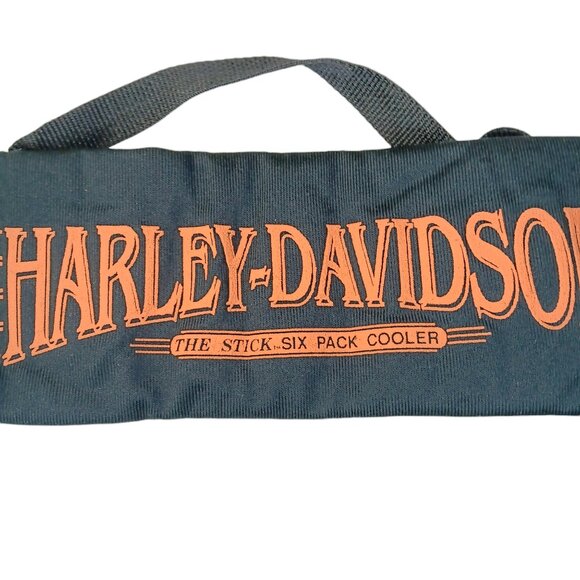 Harley Davidson Six Pack Sling Cooler The Stick With Zippper And Strap 28" X 5" - Picture 3 of 10
